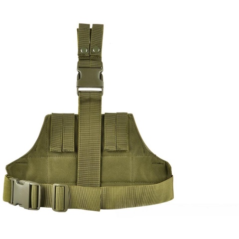 AMA 600D Tactical Triangular Drop Leg MOLLE Panel Platform - OD GREEN
