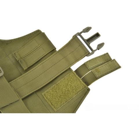 AMA 600D Tactical Triangular Drop Leg MOLLE Panel Platform - OD GREEN