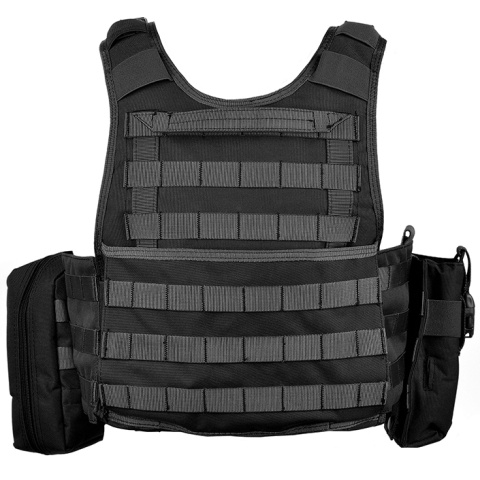 AMA 600D MOLLE Tactical Assault Vest w/ Cummerbund (Black)