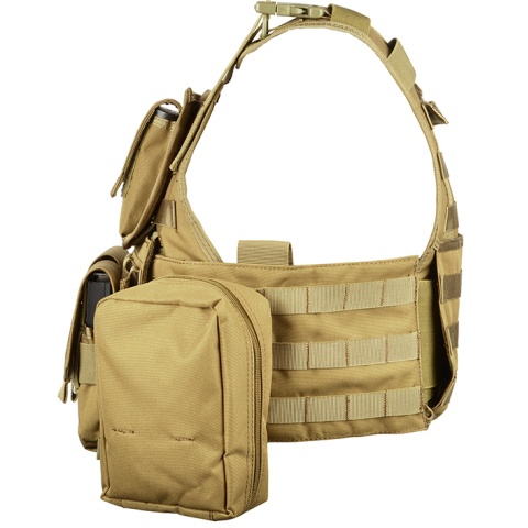 AMA 600D MOLLE Tactical Assault Plate Carrier w/ Cummerbund - TAN