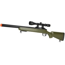 WellFire Bolt Action VSR CQB Airsoft Sniper Rifle w/ Scope - OD GREEN