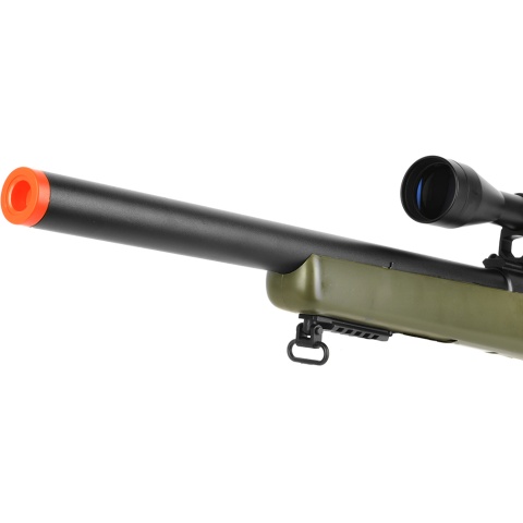 WellFire Bolt Action VSR CQB Airsoft Sniper Rifle w/ Scope - OD GREEN