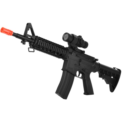 WellFire D99 LPEG Full-Auto M4 RIS AEG Airsoft Rifle w/ Mock Scope