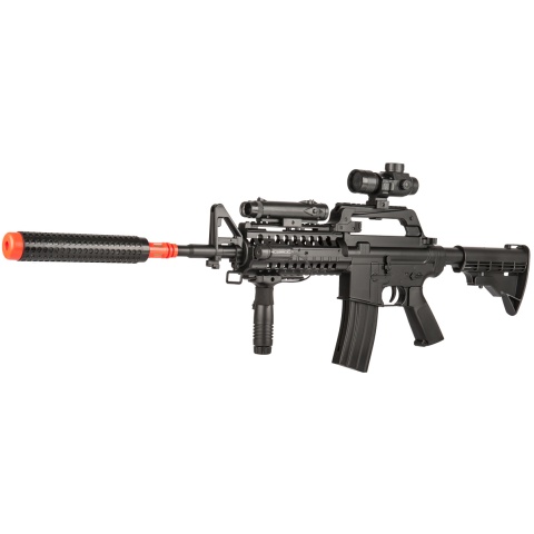 WELL MR799 Plastic M4 Airsoft Spring Rifle w/ Tactical Accessories