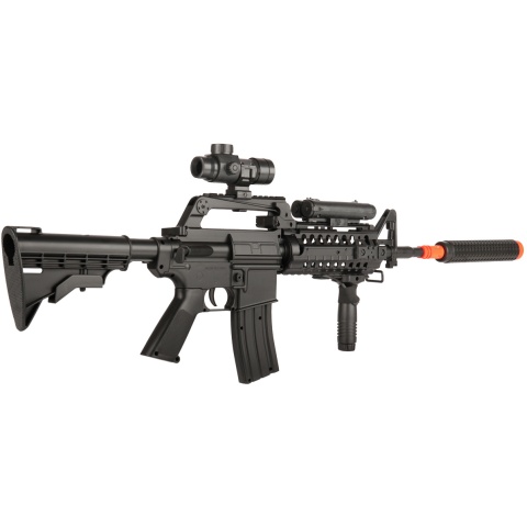 WELL MR799 Plastic M4 Airsoft Spring Rifle w/ Tactical Accessories