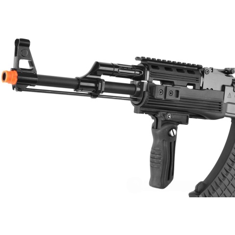 Golden Eagle AK47 RIS Tactical AEG Airsoft Gun w/ Foregrip - BLACK