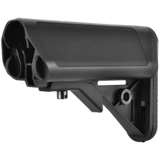 Golden Eagle M4 Airsoft Retractable Crane Stock w/ Cheek Pad - BLACK