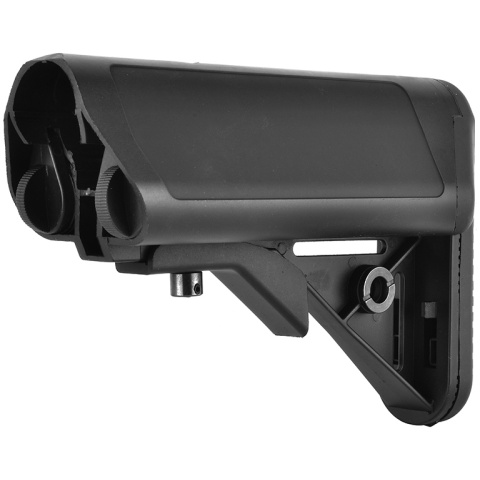 Golden Eagle M4 Airsoft Retractable Crane Stock w/ Cheek Pad - BLACK