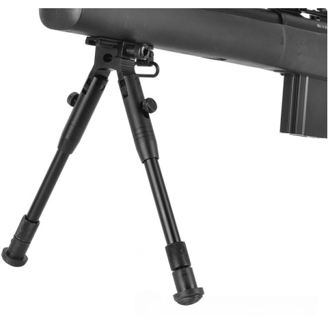 WellFire MB4404BAB Airsoft M24 Sniper Rifle w/ Scope & Bipod - BLACK