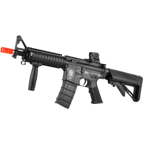 ICS M4 RIS Commando Sportline Airsoft AEG Rifle w/ Crane Stock - BLACK