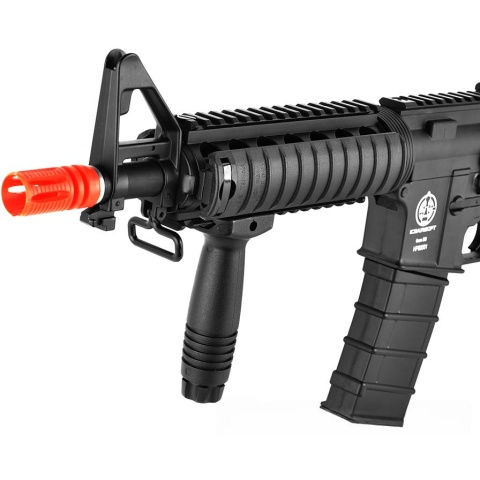 ICS M4 RIS Commando Sportline Airsoft AEG Rifle w/ Crane Stock - BLACK