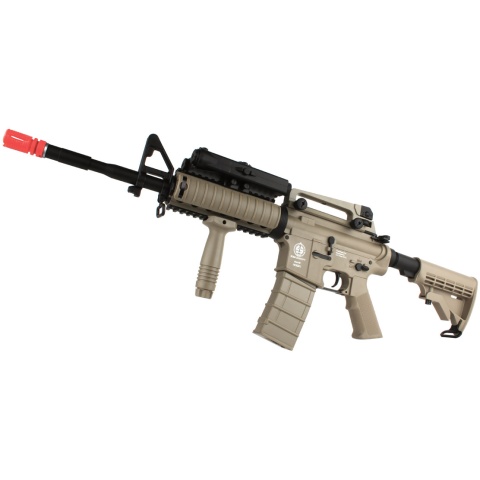 ICS M4A1 RIS Carbine Sportline Airsoft AEG Rifle w/ PEQ Box - TAN
