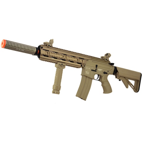 ICS CXP-16L Full Metal Airsoft AEG Rifle w/ Barrel Extension - TAN