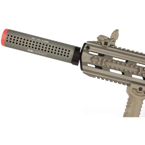 ICS CXP-16L Full Metal Airsoft AEG Rifle w/ Barrel Extension - TAN