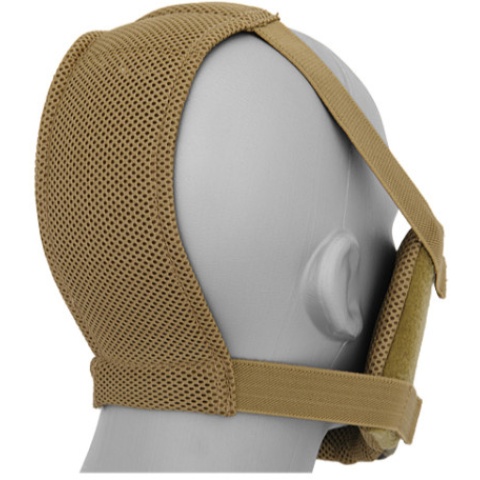 Black Bear Airsoft RAVEN Steel Mesh Padded Full Face Mask - TAN