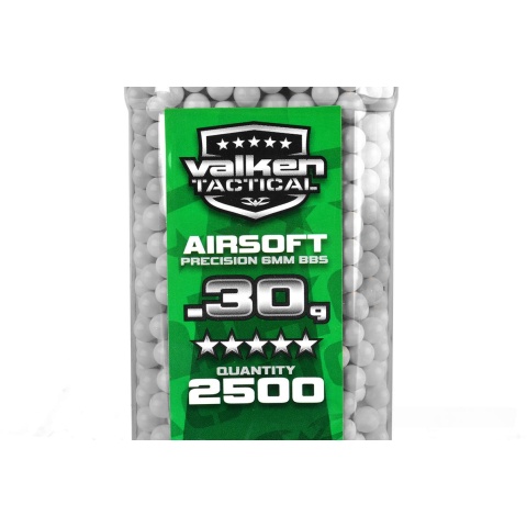 Valken Tactical 0.30g Seamless 6mm Airsoft BBs - 2500rd Bottle