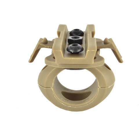 Valken Tactical Airsoft Helmet Swivel 20mm Flashlight Clamp - TAN
