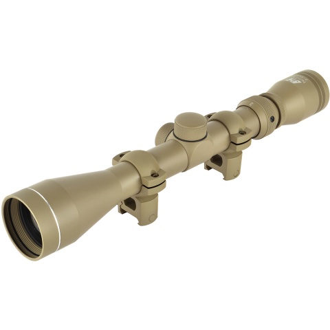 NcStar 3-9x40 Shooter Series Plex Reticled Rifle Scope - TAN