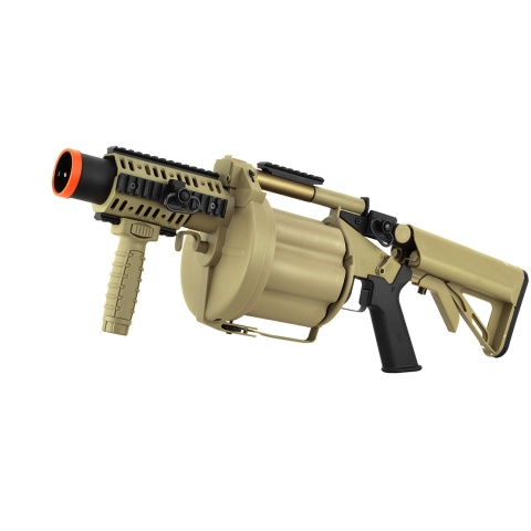 ICS Airsoft M32A1 GLM 6-Round Revolving Grenade Launcher - TAN