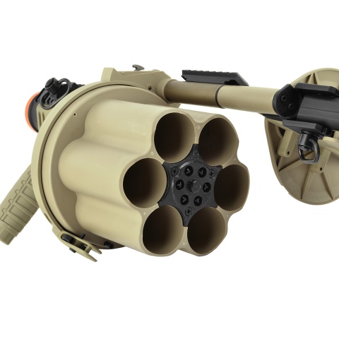 ICS Airsoft M32A1 GLM 6-Round Revolving Grenade Launcher - TAN