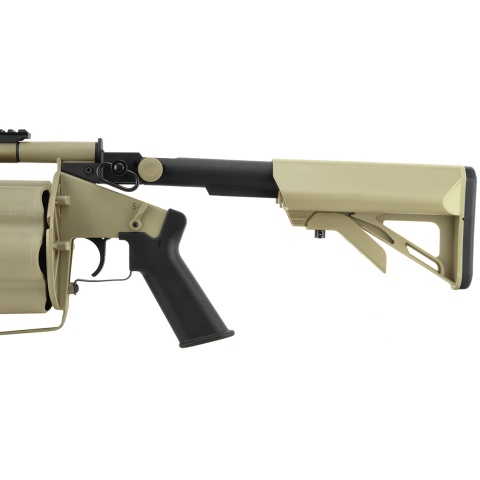 ICS Airsoft M32A1 GLM 6-Round Revolving Grenade Launcher - TAN
