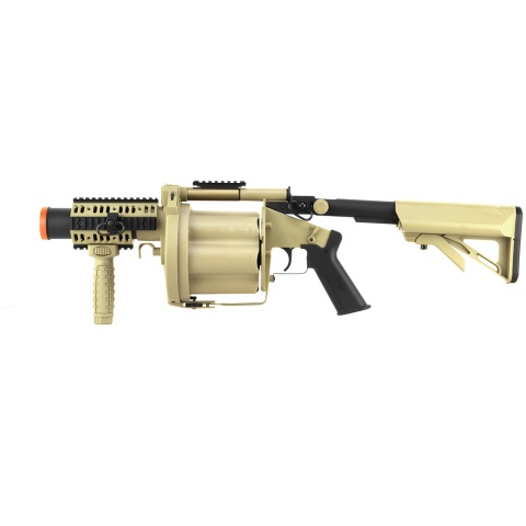 ICS Airsoft M32A1 GLM 6-Round Revolving Grenade Launcher - TAN