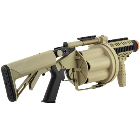 ICS Airsoft M32A1 GLM 6-Round Revolving Grenade Launcher - TAN