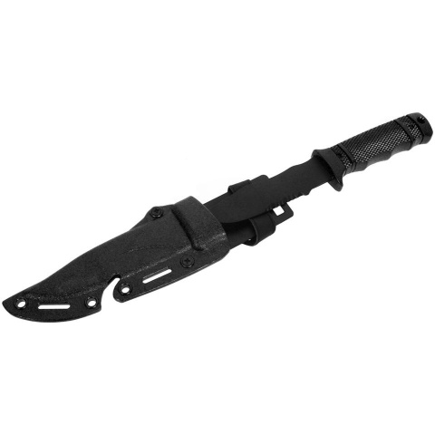 G-Force Combat Rubber Training Knife w/ Tactical Sheath - BLACK
