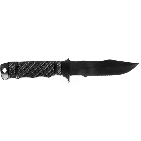 G-Force Combat Rubber Training Knife w/ Tactical Sheath - BLACK