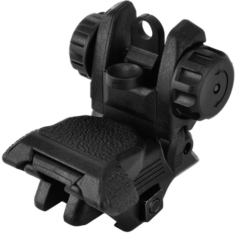 ICS CXP Series M4 / M16 Airsoft Flip-Up Rear Iron Sight - BLACK