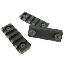 ICS Airsoft Metal KeyMod 5 Slot Rail Segment 3-Piece Set - BLACK