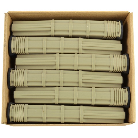 ICS M4 / M16 180rd TMAG Airsoft AEG Mid-Cap Magazine 6 Pack - TAN