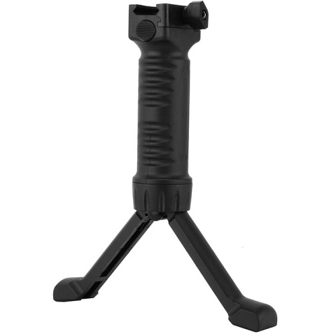 ICS Rapid Deploy Tactical Airsoft Foregrip Bipod System - BLACK