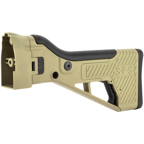 ICS Airsoft G33 AEG Folding Stock w/ Adjustable Cheek Riser - TAN