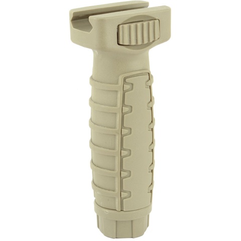 ICS Airsoft QD Quick Release Tactical Vertical Foregrip - DESERT TAN