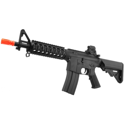 Lancer Tactical Full Metal M4 CQB RIS Airsoft Gun AEG Rifle - BLACK