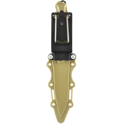 CYMA Rubber Tanto Training Airsoft Knife w/ Tactical Sheath - TAN