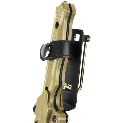 CYMA Rubber Tanto Training Airsoft Knife w/ Tactical Sheath - TAN