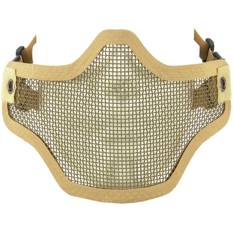 CYMA Airsoft Steel Mesh Adjustable Lower Face Mask - TAN
