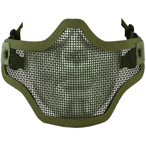 CYMA Airsoft Steel Mesh Adjustable Lower Face Mask - OD GREEN
