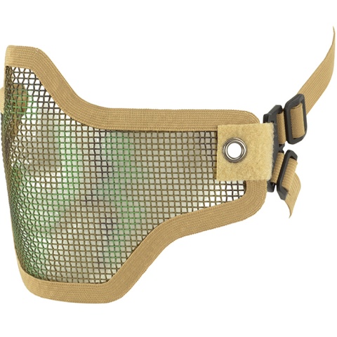 CYMA Airsoft Steel Mesh Adjustable Lower Face Mask - DESERT CAMO