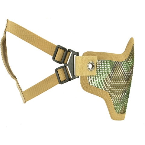 CYMA Airsoft Steel Mesh Adjustable Lower Face Mask - DESERT CAMO