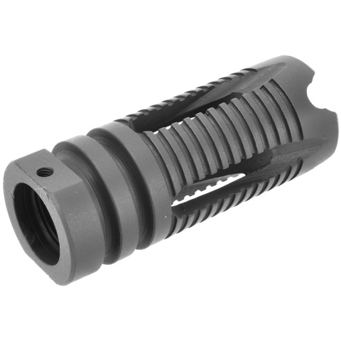Lancer Tactical Airsoft AEG Birdcage Style 14mm CCW Flash Hider - BLACK