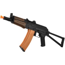 Lancer Tactical AK-74U Metal Gearbox Airsoft AEG Rifle - FAUX WOOD