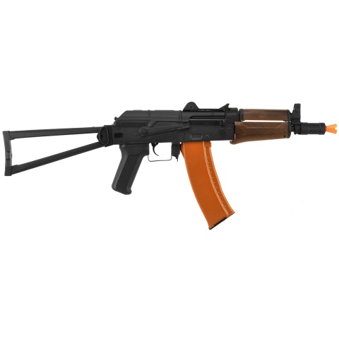 Lancer Tactical AK-74U Metal Gearbox Airsoft AEG Rifle - FAUX WOOD