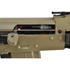 Lancer Tactical AK47 RIS Metal Gearbox Airsoft AEG Rifle - TAN