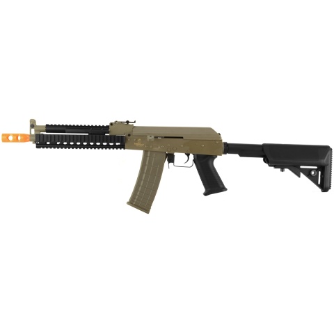 Lancer Tactical AK47 RIS Metal Gearbox Airsoft AEG Rifle - TAN