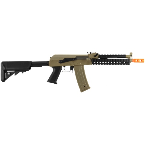 Lancer Tactical AK47 RIS Metal Gearbox Airsoft AEG Rifle - TAN