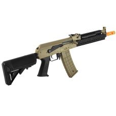 Lancer Tactical AK47 RIS Metal Gearbox Airsoft AEG Rifle - TAN