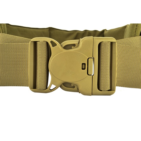 AMA Rugged MOLLE Duty Battle Belt w/ Padded Liner - TAN